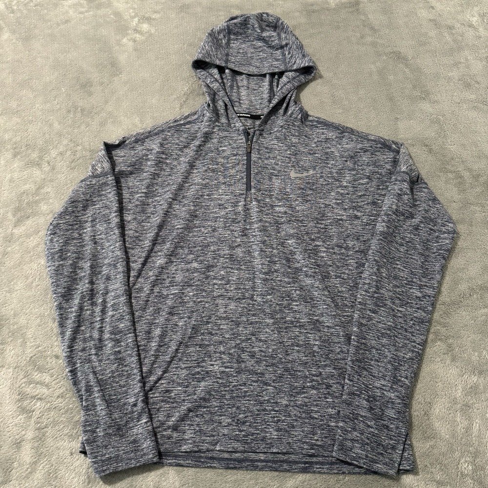 Nike Womens Dri-fit Element Running Hoodie Blue Size Small 855515-471 Thumbholes
